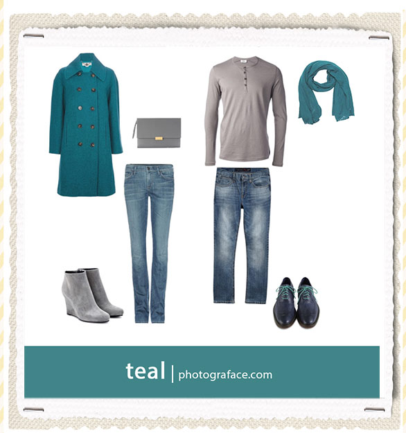 what to wear - family photography teal