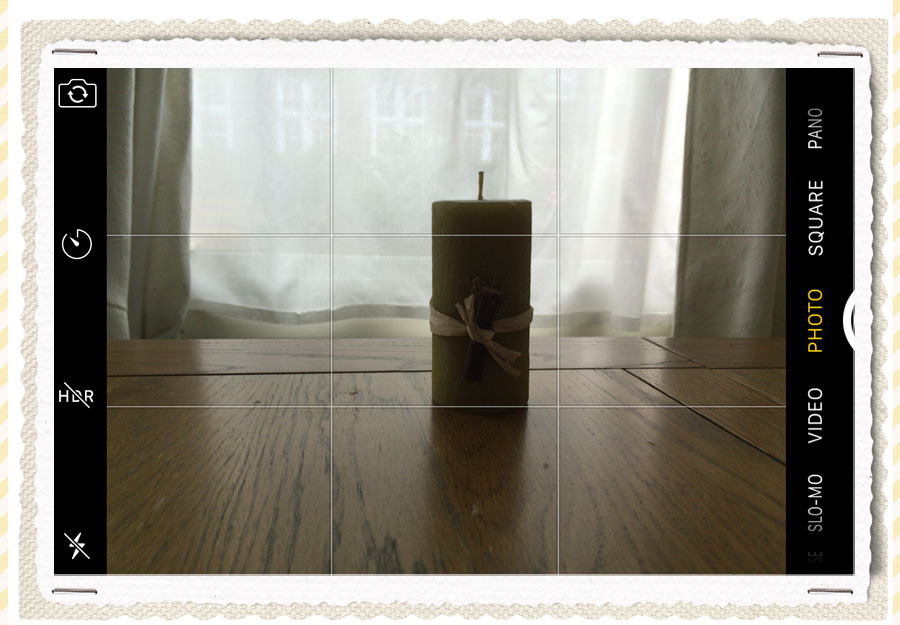better phone photography. Straight out of camera image of a candle on a table
